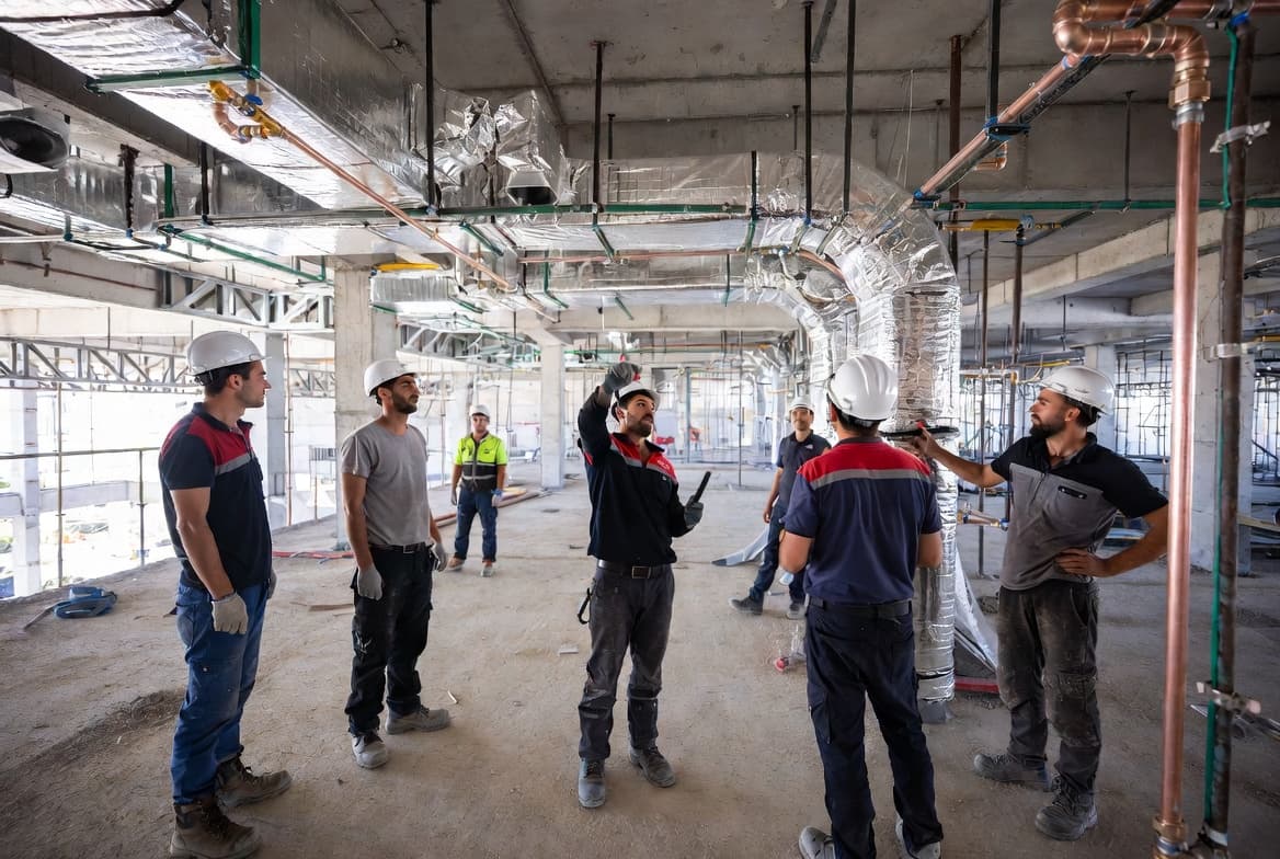 Mekanik Tesisat Uygulama – Montaj Ekibi Çalışması